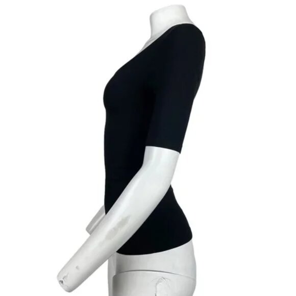Yummie V Neck Control Top Black Size S/M - Picture 2 of 3